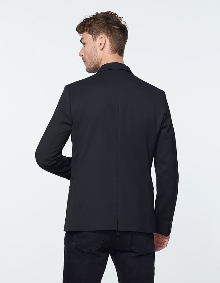 Veste de costume noire avec pochette Homme