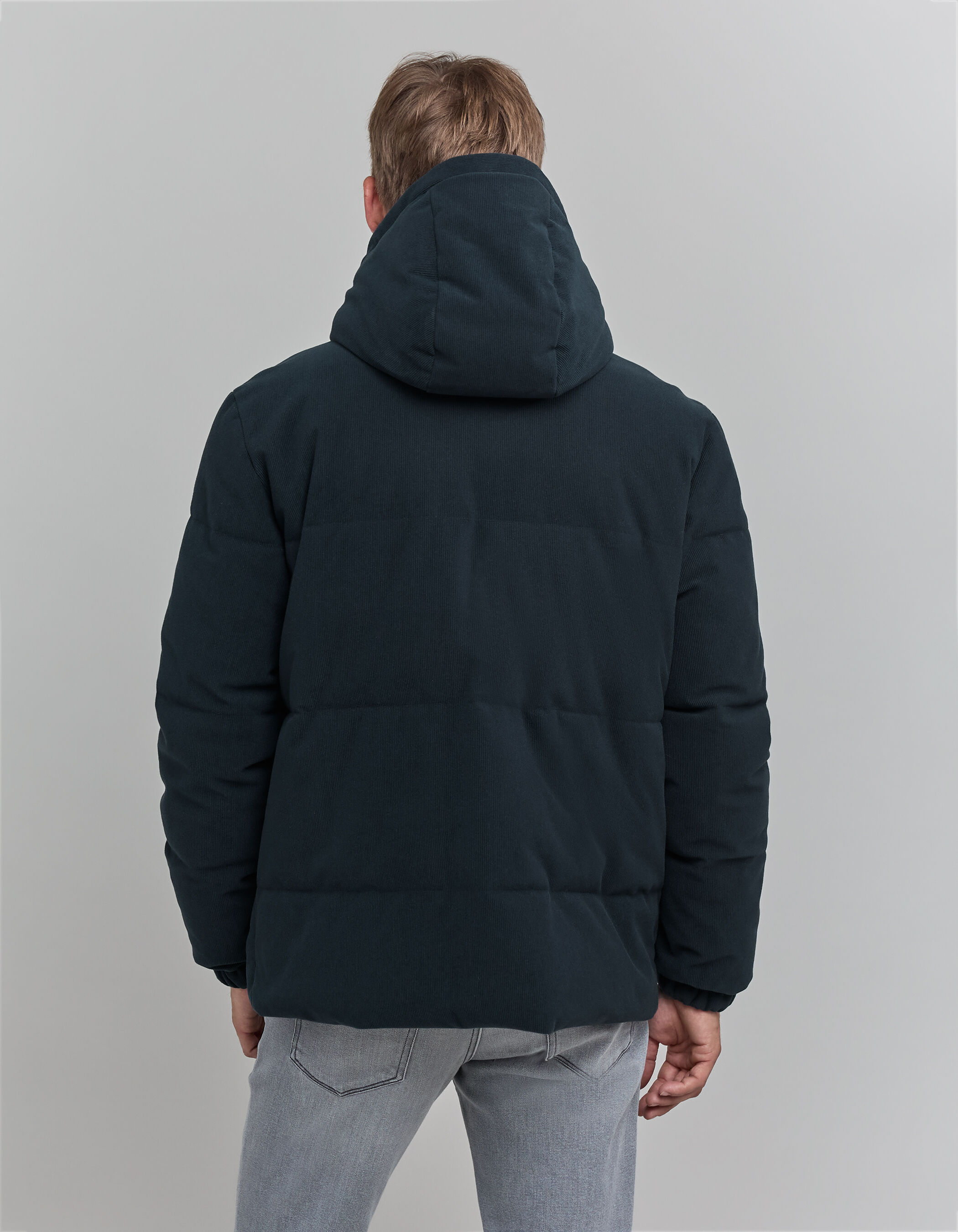 Doudoune marine velours reliefe Homme IKKS