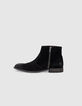 Men’s black zipped suede boots-1
