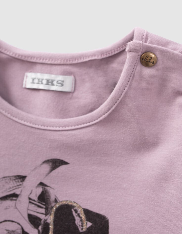 Baby girls’ violet shoes image T-shirt-2