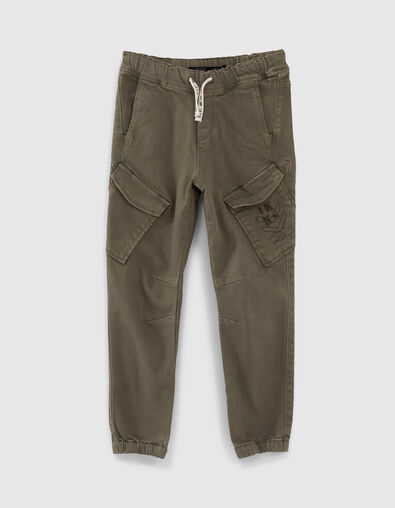 Pantalon kaki élastiqué forme battle garçon  - IKKS