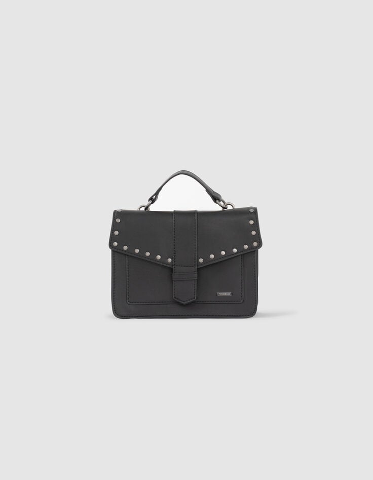 Sac &agrave; main noir &agrave; clous fille-1