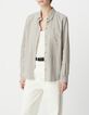 Chemise coton bio rayures gris clair Femme-2