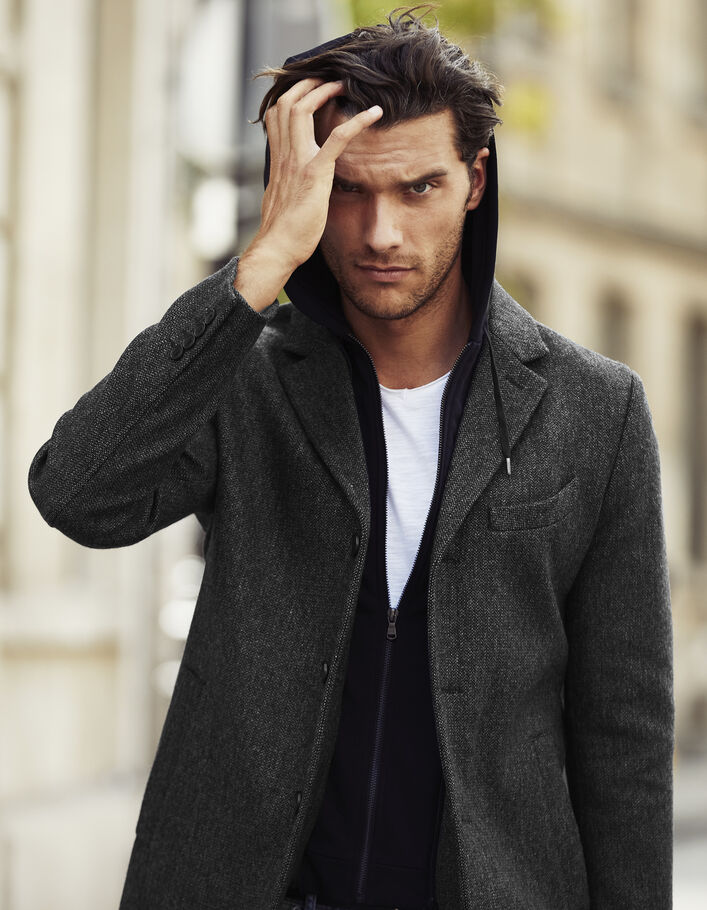 manteau gris anthracite