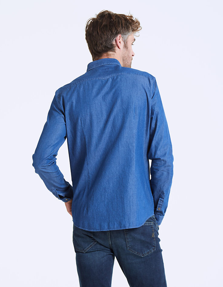 Men's Indigo denim shirt-3