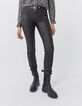 Jean slim negro encerado sculpt up mid waist mujer-1