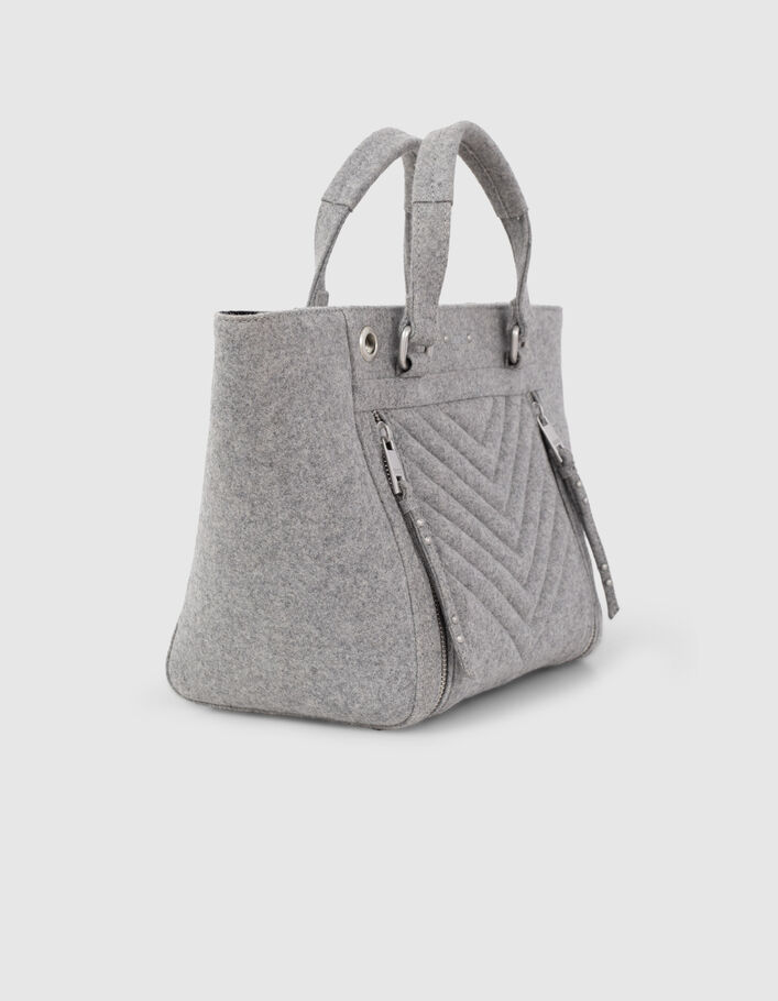 Women's Manteco® chevron wool MEDIUM 1440 tote bag - IKKS
