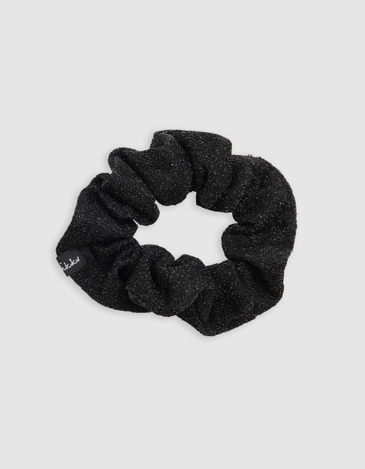 Schwarze und rosa Glitzer Haargummis f&uuml;r M&auml;dchen-3