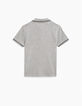 Graues Kinder-Poloshirt aus Biobaumwolle-3