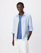 Chemise regular bleue Lyocell&reg; motif rayures Homme-3