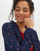 I.Code navy skate print suit jacket-5