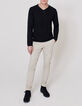 Men&rsquo;s black knit V-neck sweater-4