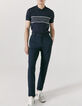Herren-Poloshirt, Marineblau, weiß gestreift, Matrosenlook-6