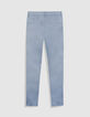 Pantalon chino slim bleu Homme-6