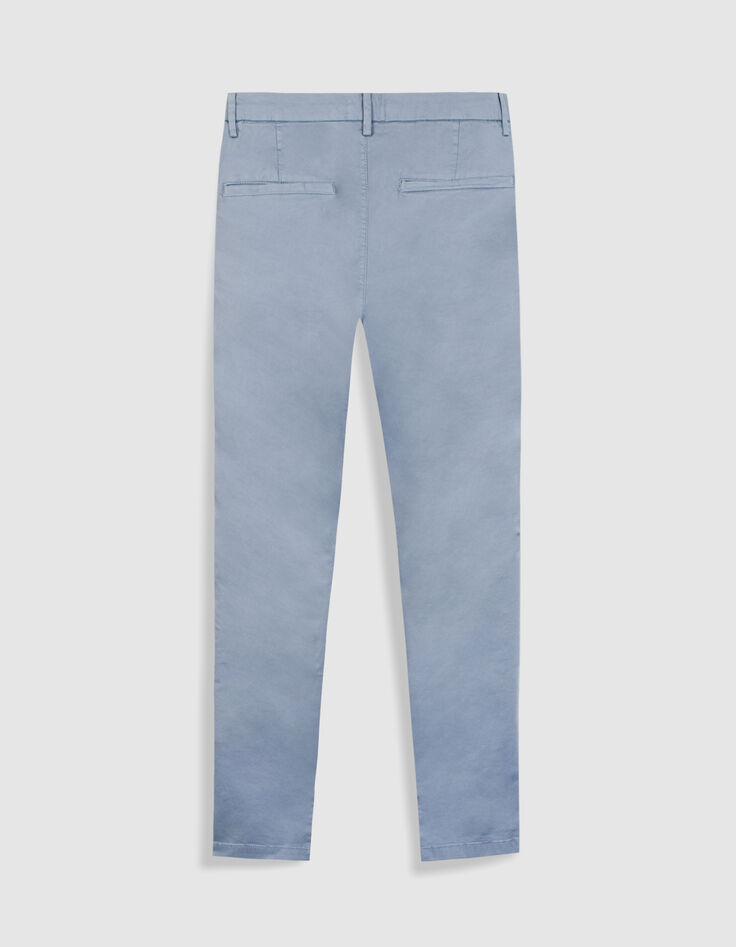 Pantalon chino slim bleu Homme-6