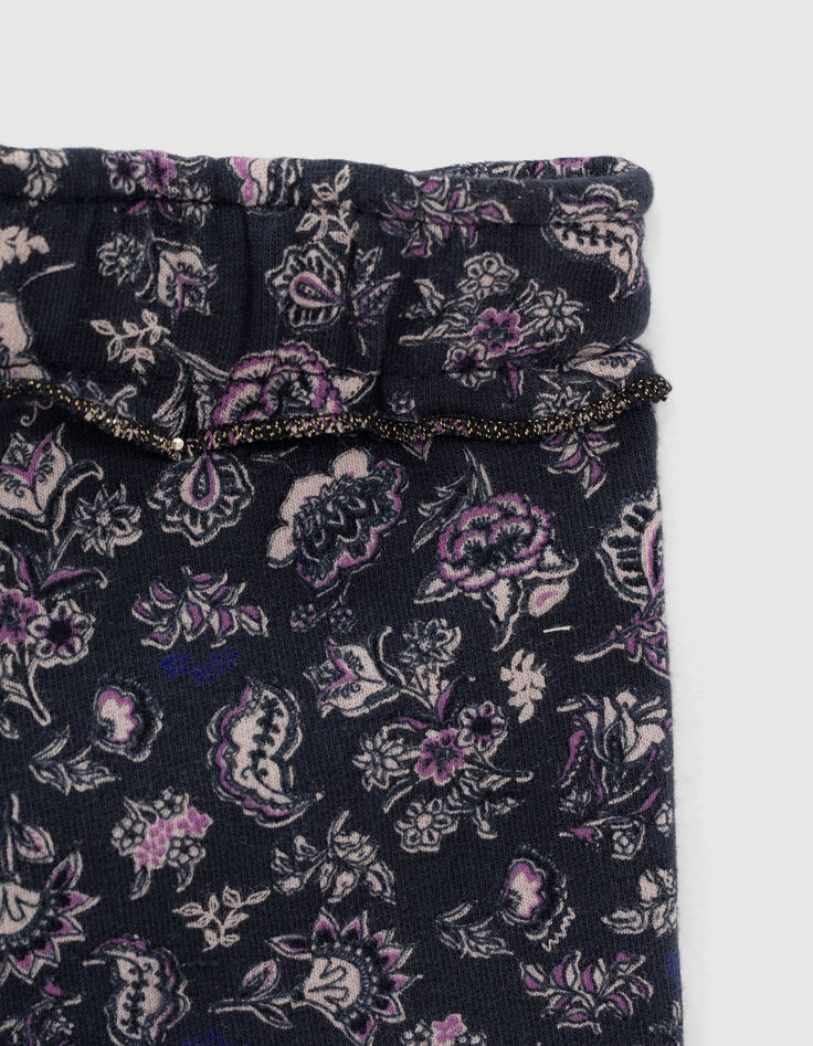 Jogging navy imprimé cachemire bébé fille-5