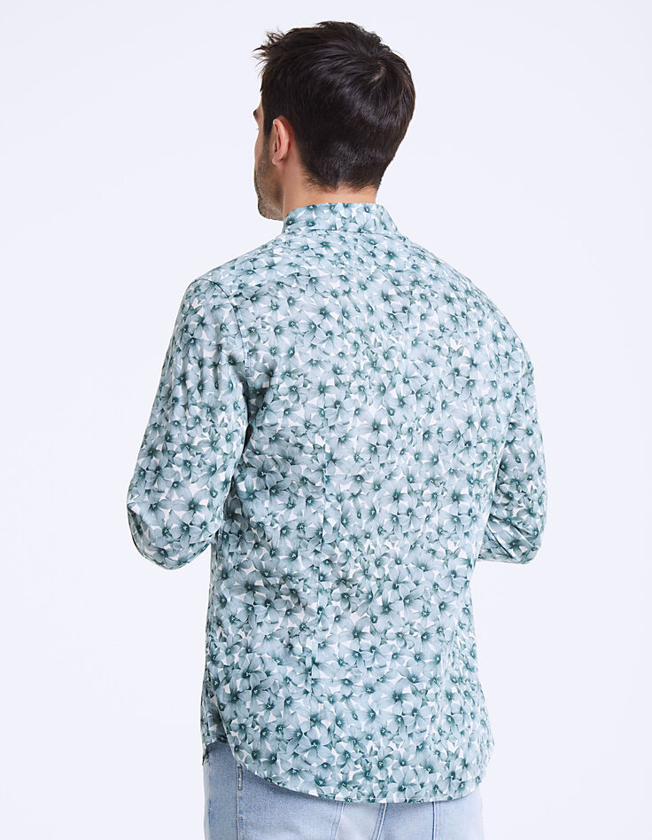Slim Liberty-herenoverhemd digitale bloemen-3