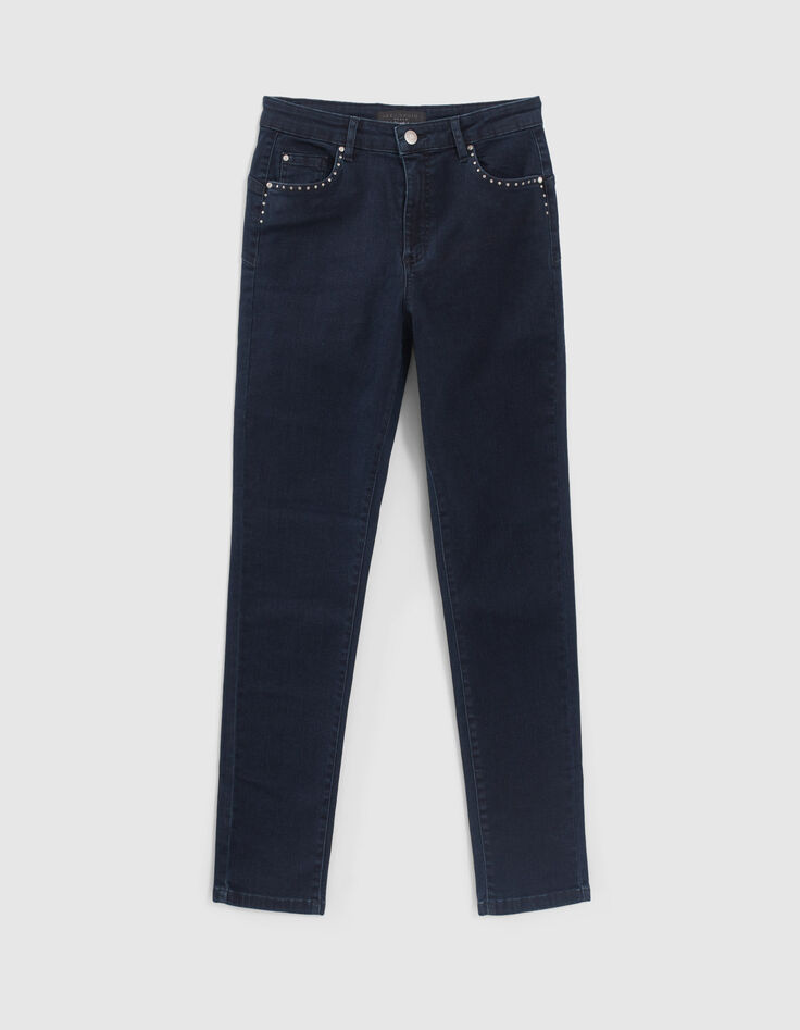 Blauwe slim 7/8 jeans studs Powerstretch Waterless Dames-6