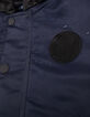 Blouson marine capuche et manches noires garçon-8