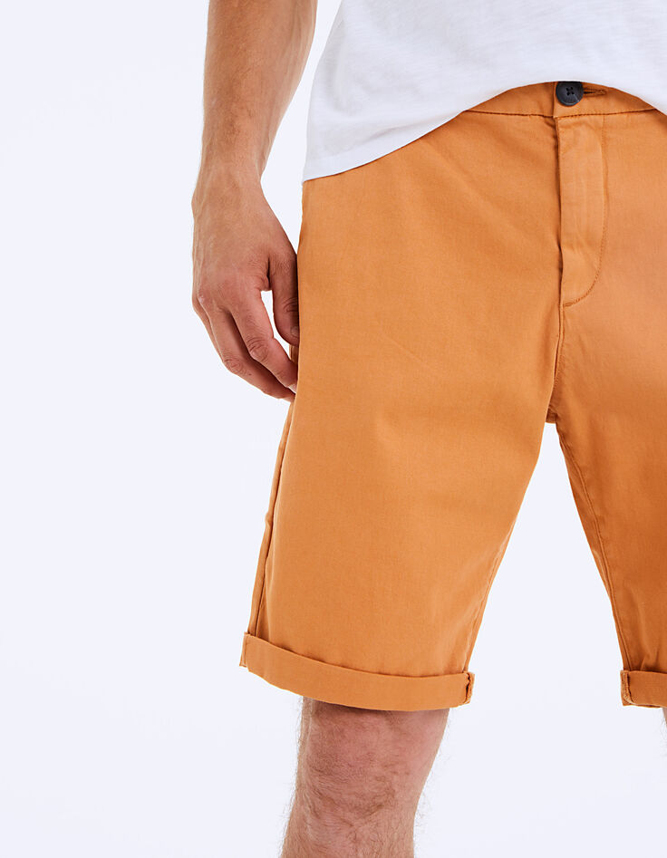 Bermuda chino slim mandarine Homme-4 Bermuda chino slim mandarine Homme-4