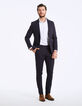Marineblauer Herrensakko mit Rautenjacquard-6