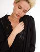 Top noir à encolure V en broderie anglaise I.Code-1