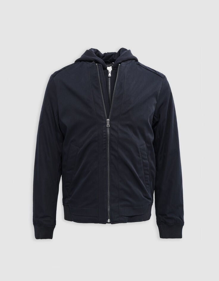 Marineblauer Herrenbomber mit Bes&auml;tzen-1