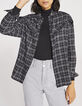 Camisa de cuadros algod&oacute;n volante mujer-1