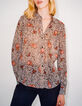 Women’s ecru recycled paisley leopard print shirt-1