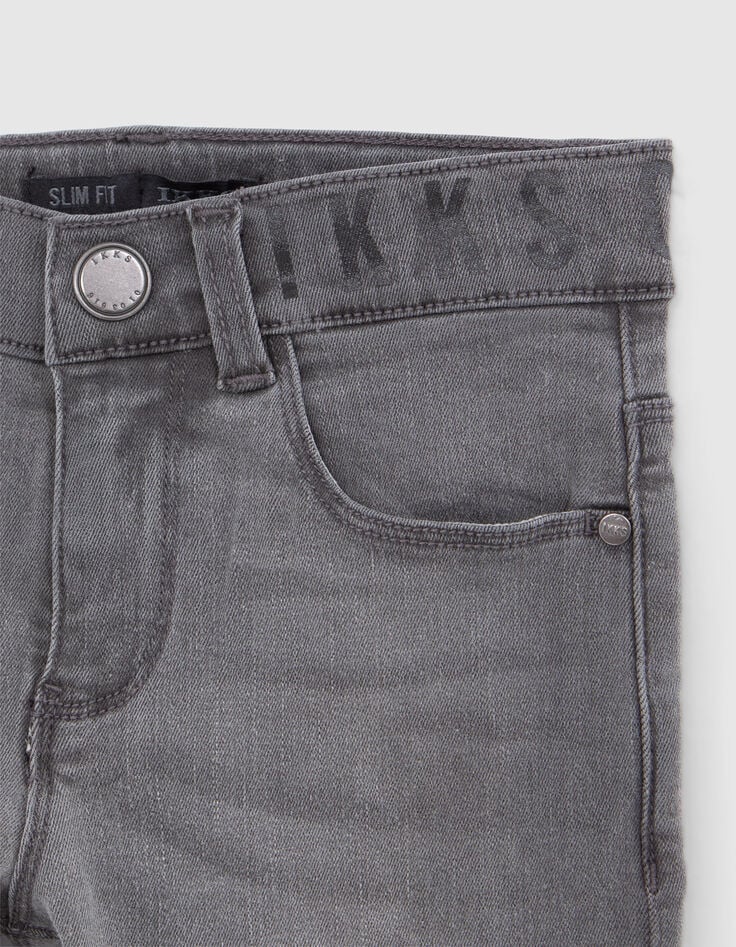 Jean SLIM gris ultra-résistant garçon-2 Jean SLIM gris ultra-résistant garçon-2