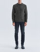 Jersey negro punto moulin&eacute; cuello redondo hombre-5