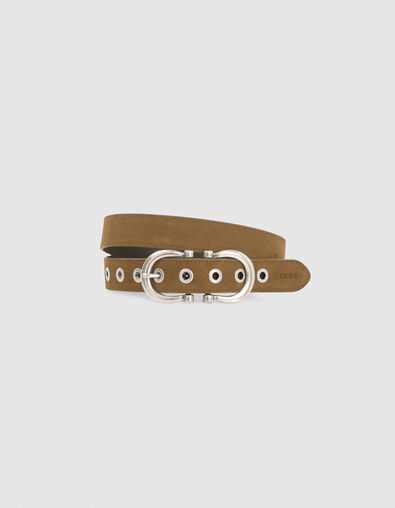 Riem camel su&egrave;deleer dubbele gesp Dames - IKKS