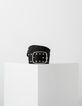 Women’s black studded wide leather belt-1