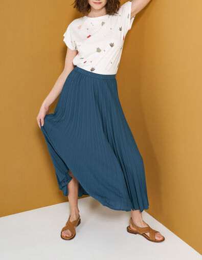 Lange rok sea green pliss&eacute; I.Code