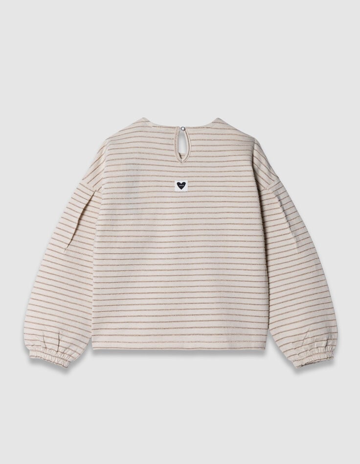 Ecru matrozenshirt gouden strepen meisjes-5 Ecru matrozenshirt gouden strepen meisjes-5