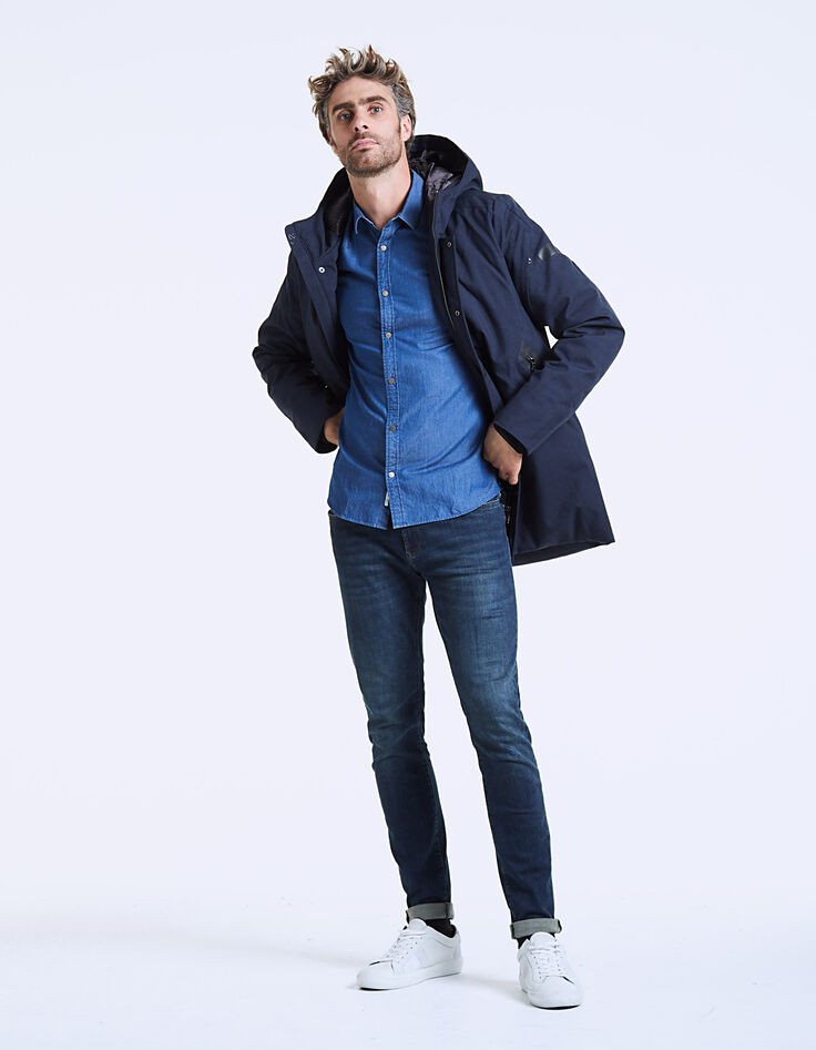 Men's Indigo denim shirt-6