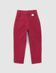 Girls’ burgundy BALLOON jeans-3