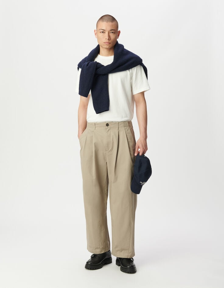 Lockere beige Hose für Herren-5 Lockere beige Hose für Herren-5