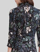 Zwarte midi-jurk LENZING™ ECOVERO™ orchideeprint Dames-6