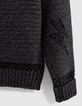 Boy's grey lightning, checkerboard Intarsia knit cardigan-5 Boy's grey lightning, checkerboard Intarsia knit cardigan-5