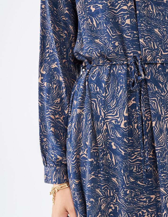 Kurzes Damenkleid aus EcoVero™-Viskose mit Print - IKKS