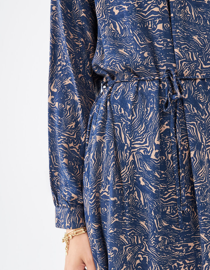 Vestido corto viscosa Ecovero™ estampado fantasía mujer-5 Vestido corto viscosa Ecovero™ estampado fantasía mujer-5