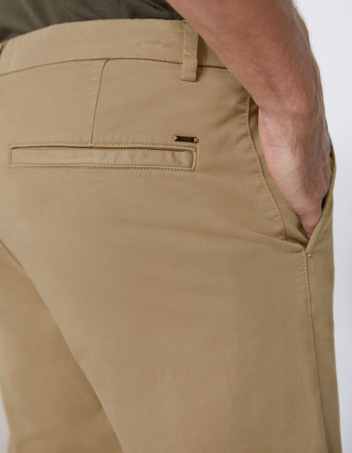Beige Slim-Herrenchinohose-4