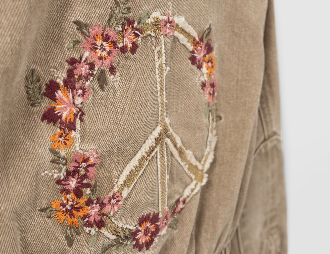Lichtkaki Sahara-jasje Terra&reg; Denim peace & love meisjes - IKKS-6