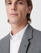 Grijze blazer gemengde wol Heren-4