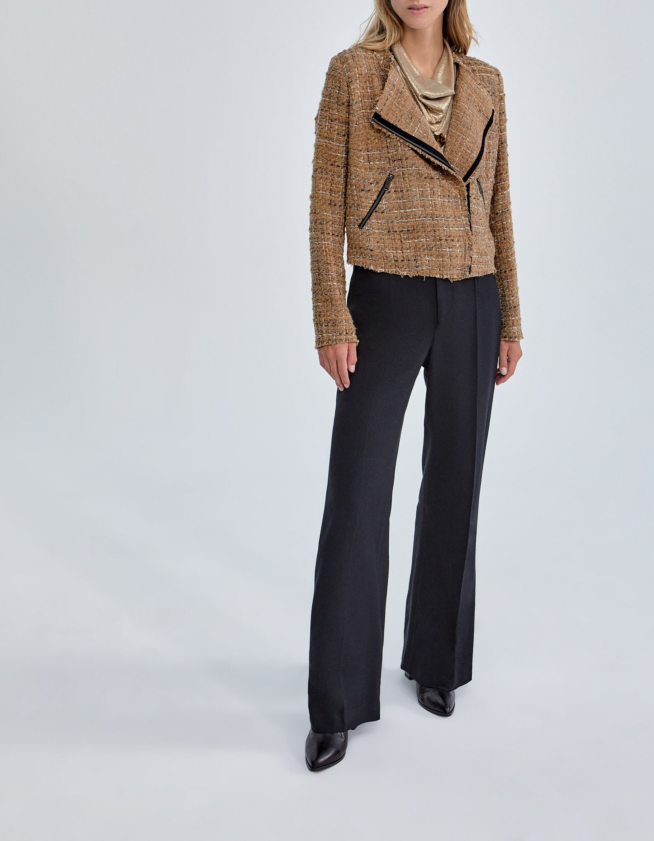 Pure Edition Women s bronze tweed style square jacket