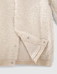 Ecru jurk Sherpa logo geborduurd babymeisjes-5