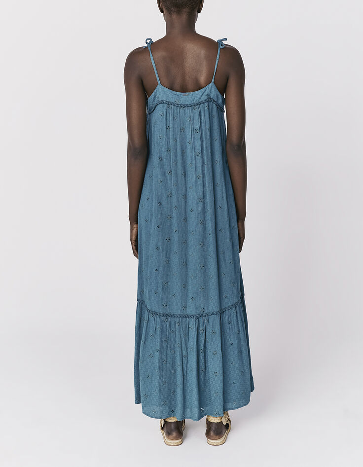 Vestido esmeralda tirantes bordados mujer-3 Vestido esmeralda tirantes bordados mujer-3