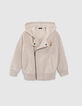 Beige vest in bikerstijl borduursel rug jongens-6