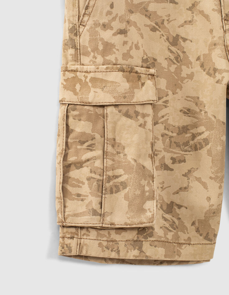 Bermudas battle lino camuflaje hojas niño -4